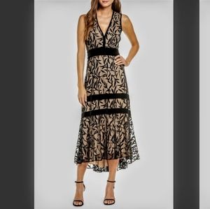 Taylor Velvet sleeveless Fit & Flare Midi dress 8